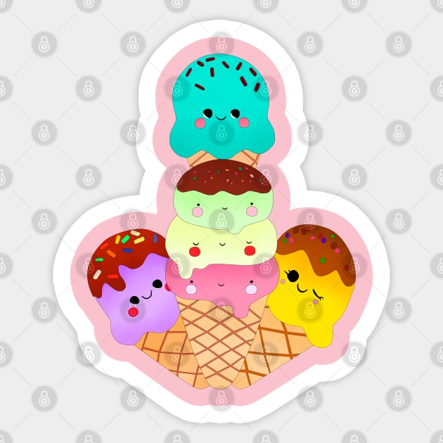 Ice cream ice cream ice CREAM Sticker by Rasheba